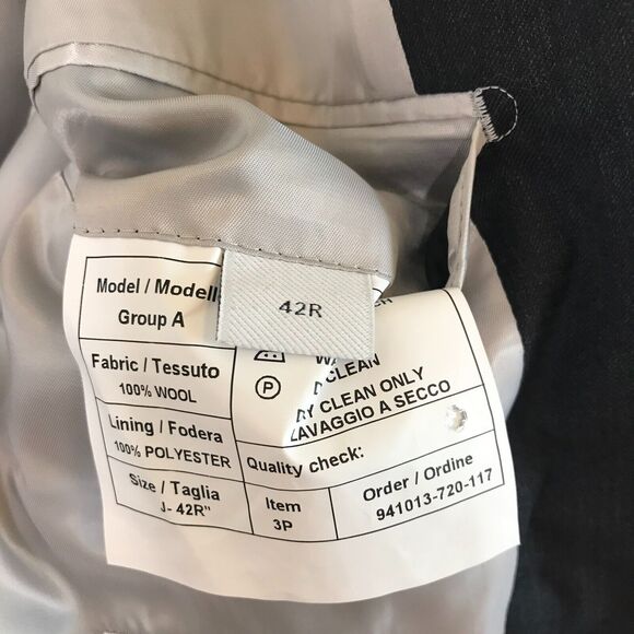 Nordstrom Signature Traditional Fit Mens Blazer Mens 42R Charcoal Gray NEW Wool - Picture 4 of 8